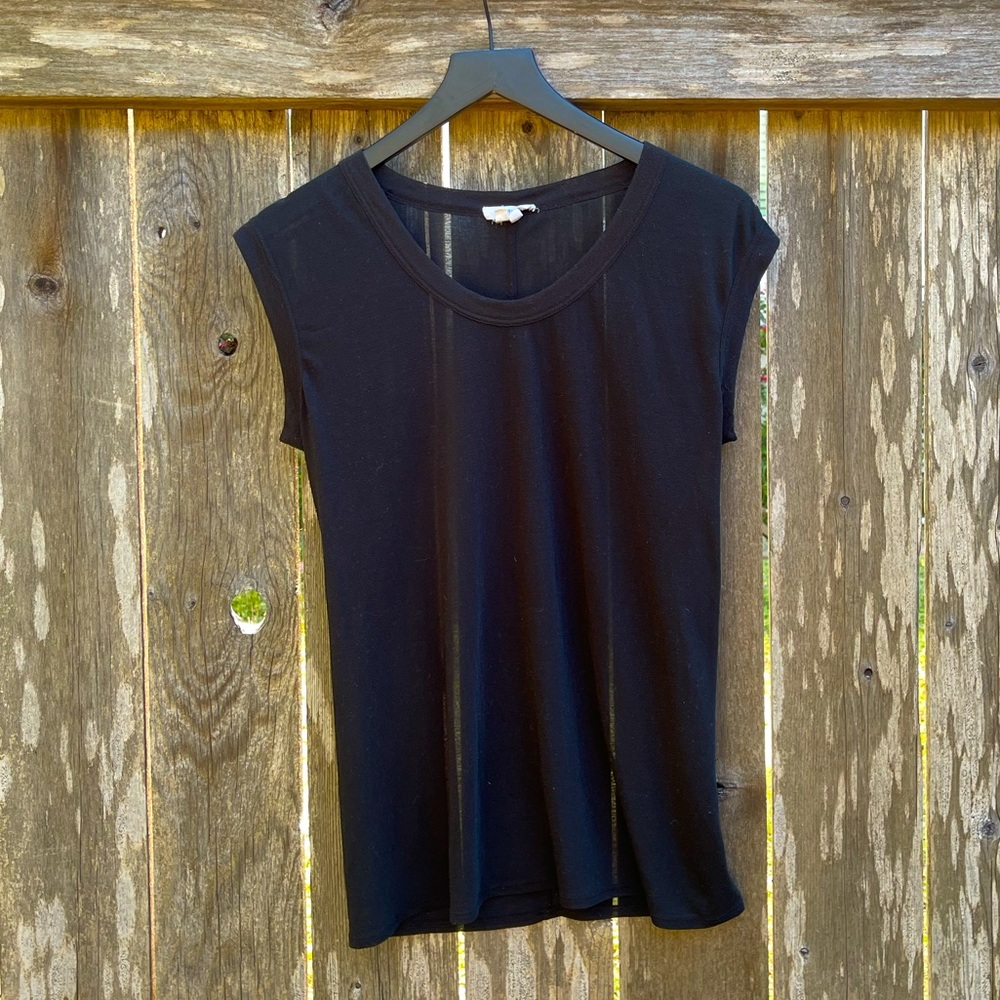 Helmut Lang black muscle T tank S
